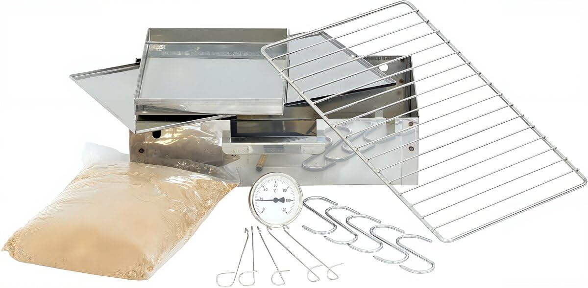 Massiver Edelstahl Räucherofen/Räucherschrank - 120 cm Höhe - in Deutschland gefertigt + Elektro Set