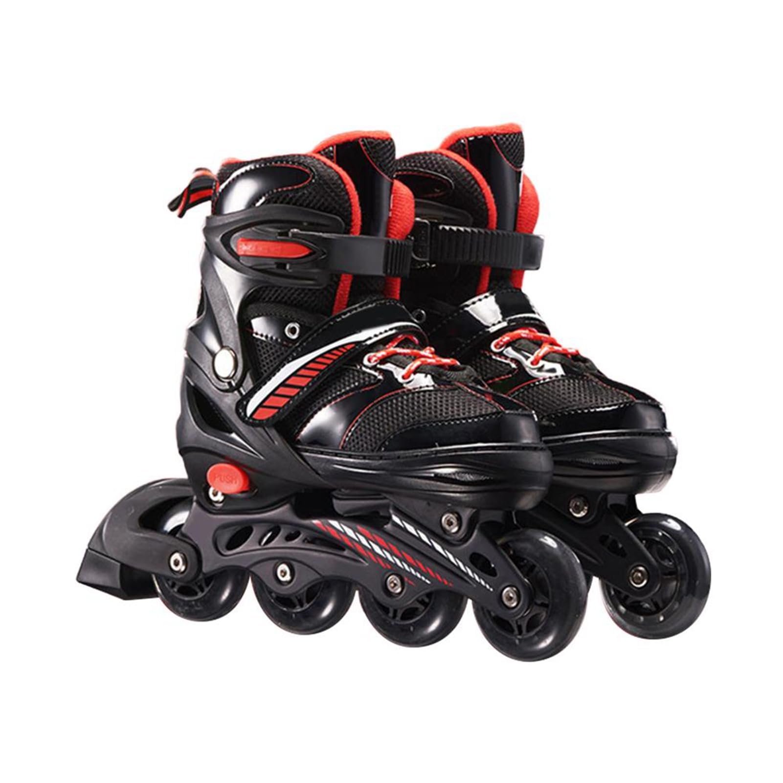 Ejoyous Rolki Inline, Regulowane łyżwy Fitness Unisex z potrójną ochroną, Płynna Jazda, Idealne dla Dzieci i Dorosłych, Rozmiary 33-42