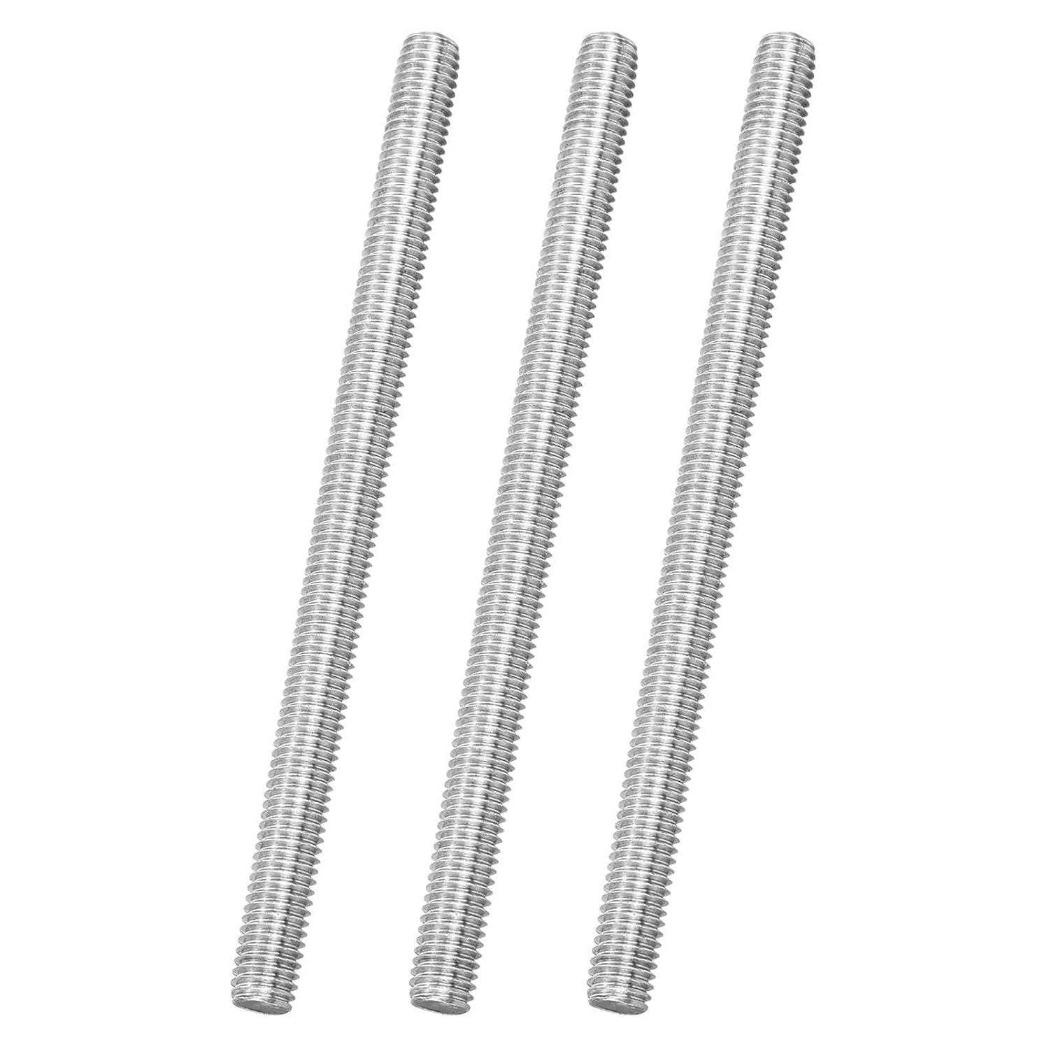 MECCANIXITY 3Pack M8x120mm Fully Threaded Rod, 316 Stainless Steel Right Hand All Thread Screw Studs for Furniture Assembly Fastening, 1.25mm Pitch