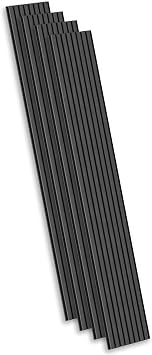 4 PCS 94.5" x 12.6" Each 3D Acoustic Slat Wall Panels, Wall and Ceiling Decorative Panels Set of 4/33.08sq. ft.Dark Gray