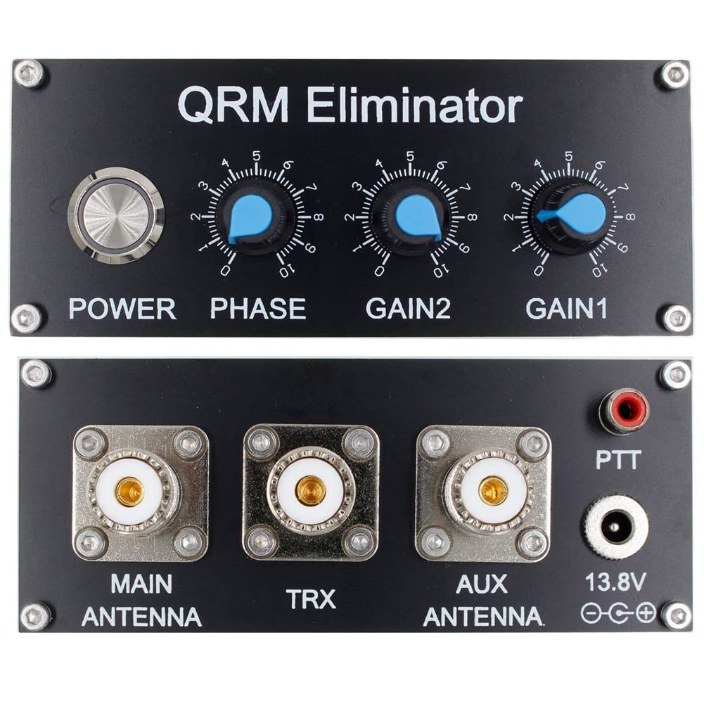 QRM Eliminator X-Phase HF Bands 1MHz a 30MHz QRM Signal Canceller Lega di Alluminio Eliminatore di Segnale con Quadrante e Manopola