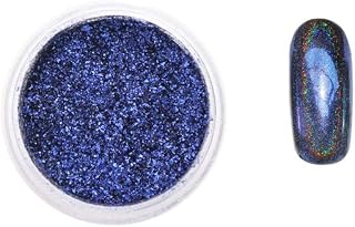 Nail Powder, Mirror Powder Glitter Nail Art Glitter Shiny Mirror Chrome Manicure Pigment Dust Beauty Tools with Powder-Glitter Tip Nails Decoration(Blue 005)
