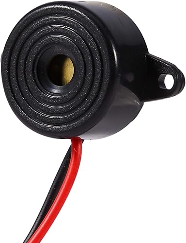 Miniatura 3 de Fydun Zumbador Piezo tono electrónico zumbador alarma sonido continuo cable longitud 3.937 in 3-24V