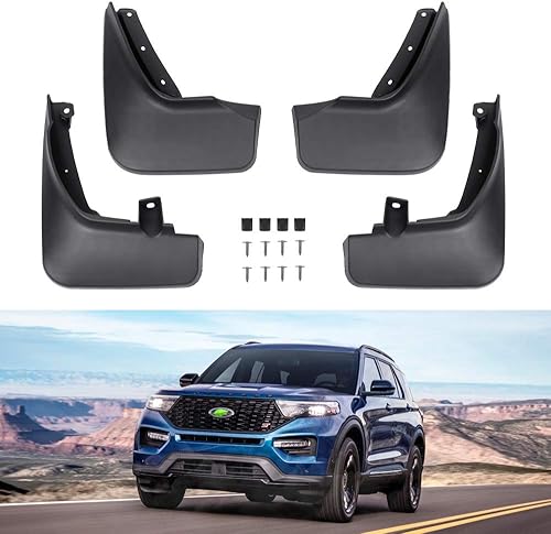 Autorder Barro Flpas - Protectores contra salpicaduras para Ford Explorer 2020 2021 2022 2023 2024 2025 Accesorios Guardabarros guardabarros