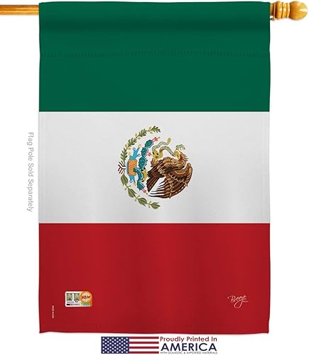 Miniatura 2 de Nationality - Bandera de casa de campo de México Regional Nación Internacional Mundial Particular Área Pequeña Decorativa Regalo Patio Banner Hecho