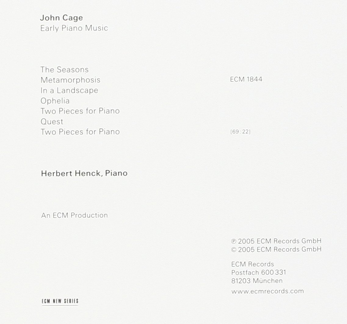 Cage Early Piano Pie