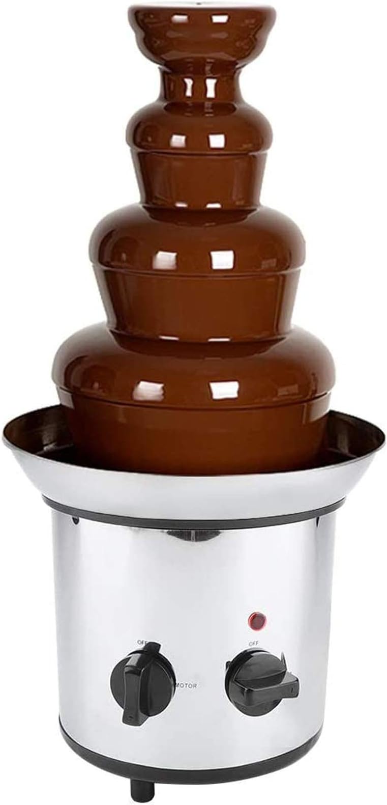 ZJWD4 Tiers Chocolate Fountain,Professional Chocolate Melting Machine Stainless Steel Buffet Heater for Commercial & Household Birthday Christmas Eve