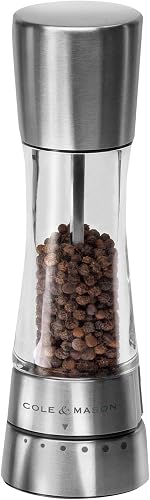 Cole & Mason Derwent Pepper Mill Adjustable Grind Select 6 Settings 19cm