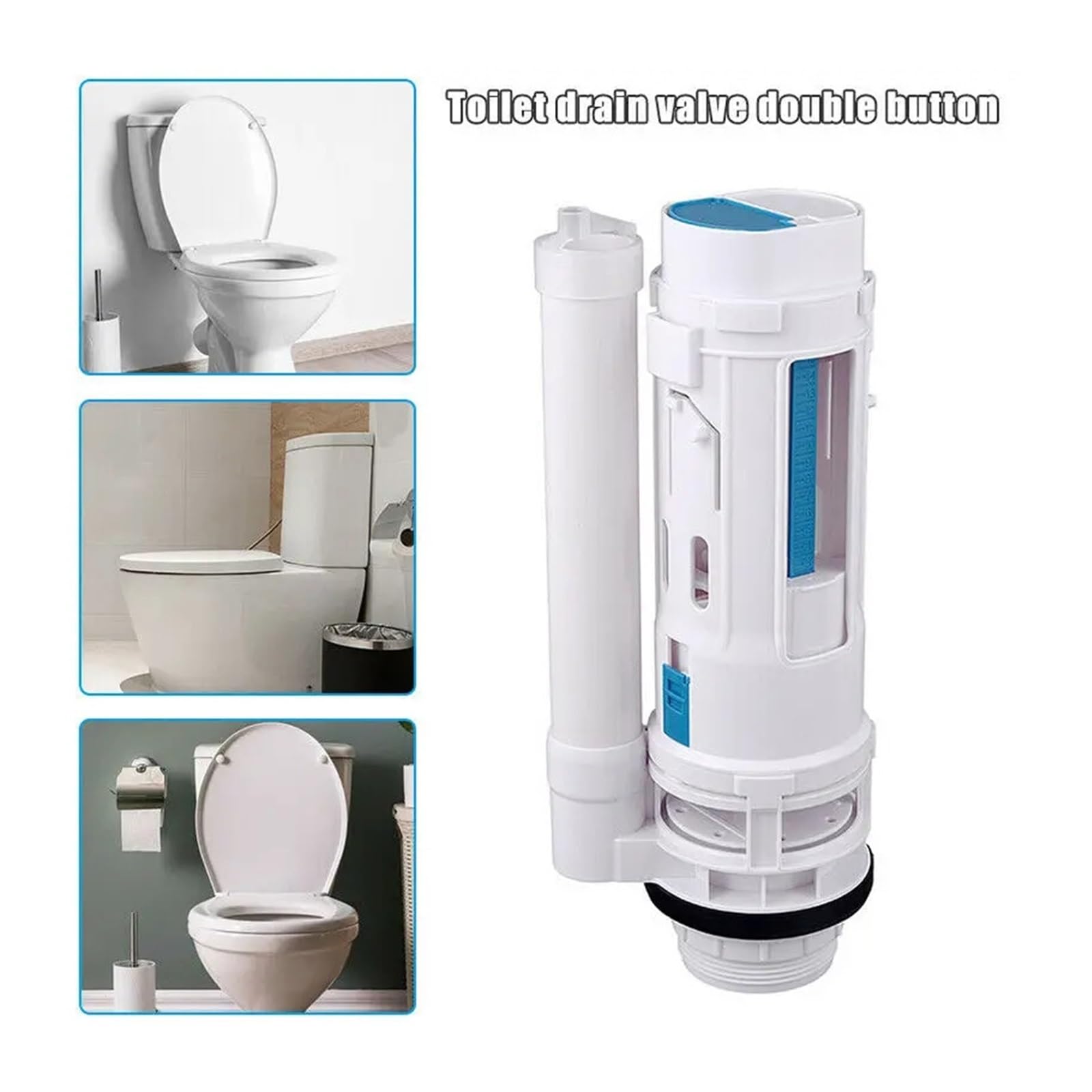1/3/5 Piezas Válvulas de Descarga de Drenaje empotradas for Tanque de Inodoro Válvula de Salida de Dos Botones Closestool Accesorios de Repuesto for Cisterna de baño(21 CM-3PCS)