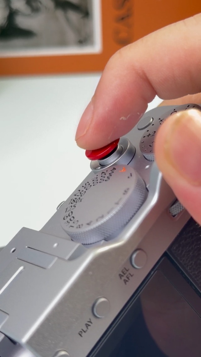 Haoge Metal Shutter Release Knop – Convex Rood, Past Op Fujifilm, Leica, Canon, Nikon, Olympus En Meer