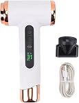 Hair Dryer - Portable Cordless Hair Dryer 15000mAh Rechargeable Hair Dryer with USB Charging Cable Hot Wind 200W Blow Dryer for Students Dormitory (A)