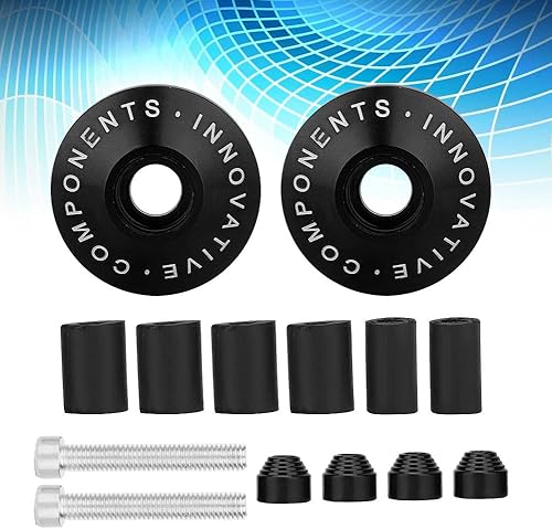 Miniatura 8 de Manillar extremo, 1 par universal aleación de aluminio motocicleta manillar extremo (negro)