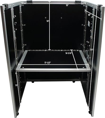 Miniatura 2 de Harmony Audio Cases HCDJSTAND26 - Soporte plegable de 26 pulgadas de altura, compatible con estuche mezclador inclinado