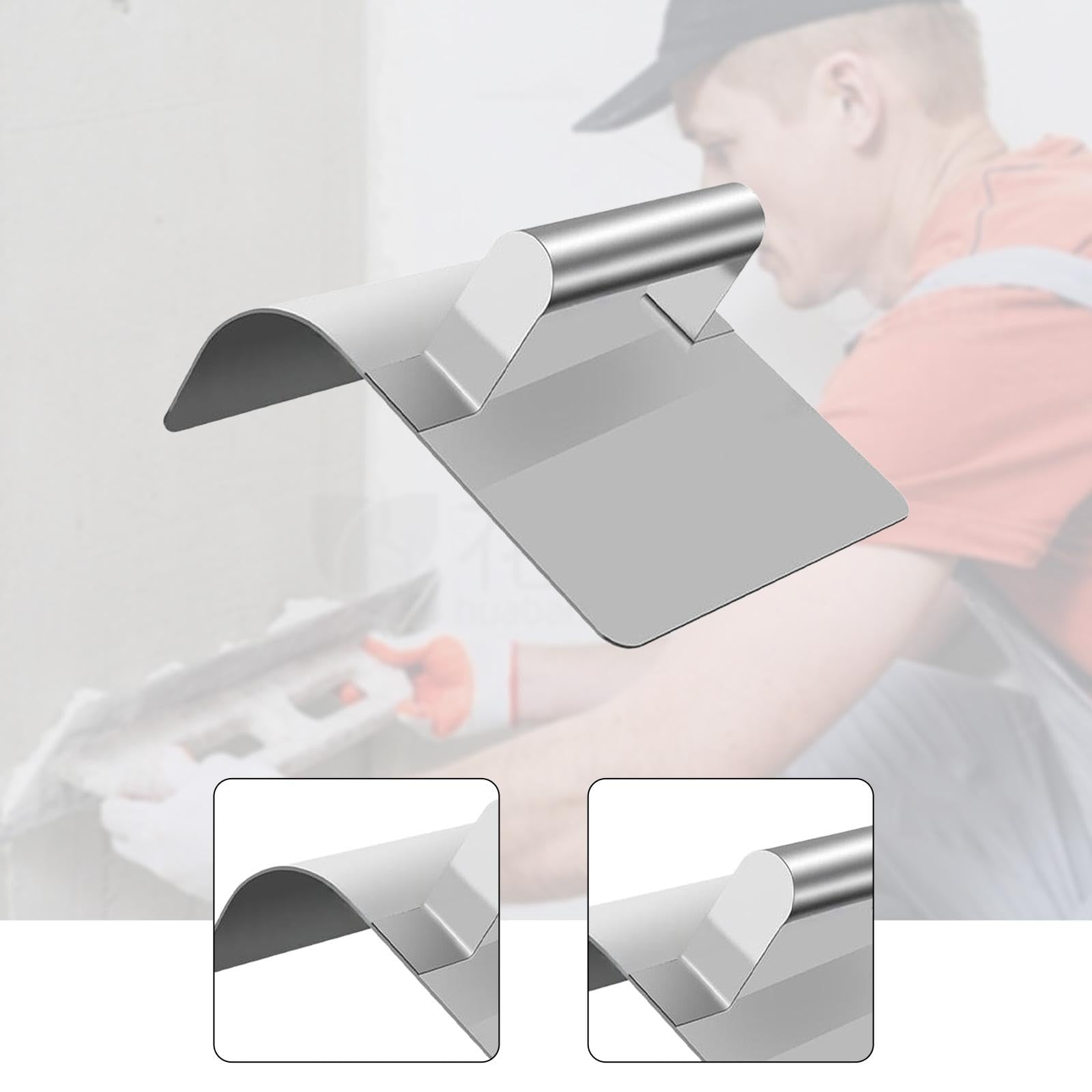 kowaku Llana de Esquina Herramienta para Paneles de Yeso Llana de Enlucido Espátula para Yeso de Acero Inoxidable Resistente Adecuado para Albañiles Y Pinto, R50 Grados Externos