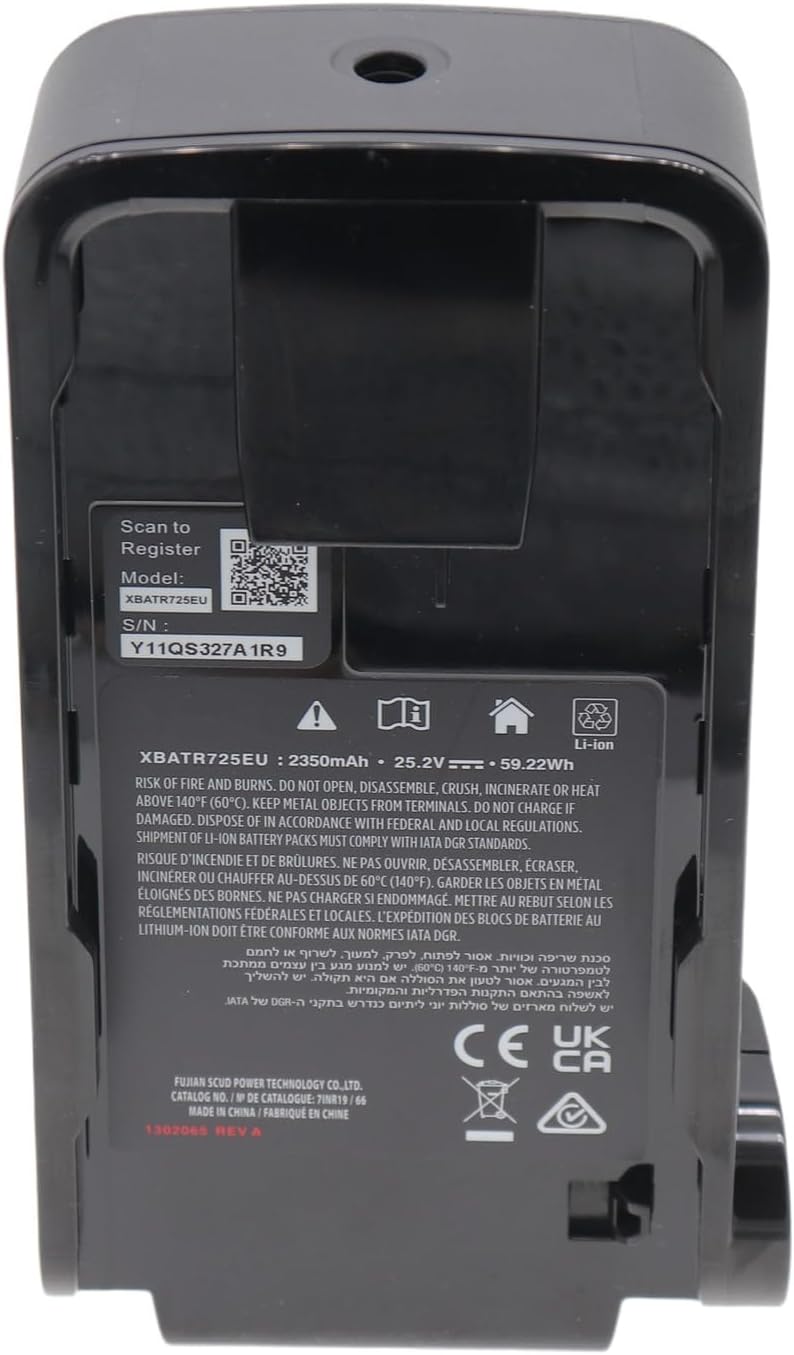 Replacement Battery for Shark Cordless Vertex Pro Stick Vacuum IZ662H IZ682H IZ683H IZ661HC IZ662HC IZ631H,fits Part No. XBATR725 2350mAh