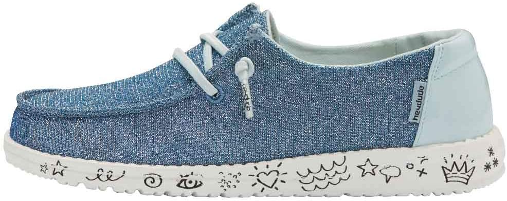 Hey Dude Girl's Wendy Youth Multiple Sizes & Colors | Girls Shoes | Girls Lace Up Loafers | Lightweight & Comfortable