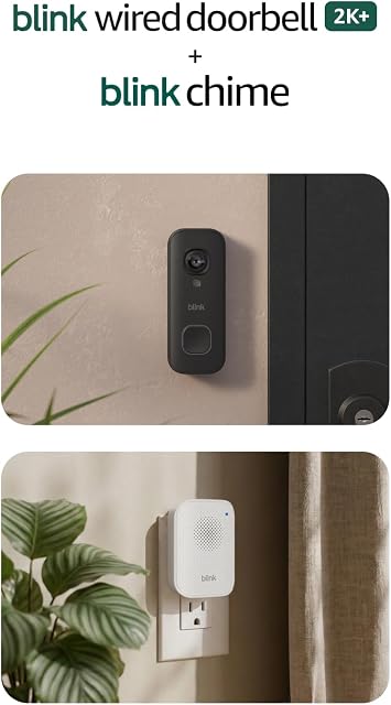 Blink Wired 2K+ Video Doorbell with Chime
