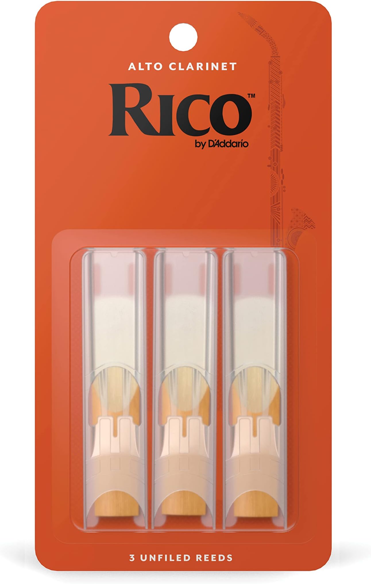 D’Addario Woodwinds - Rico Alto Clarinet Reeds - RDA0320 - Strength 2.0, 3-Pack