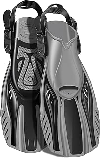 Snorkel Fins Swim Fins Open Heel Short Fins Swim Flippers Travel Size Diving Fins