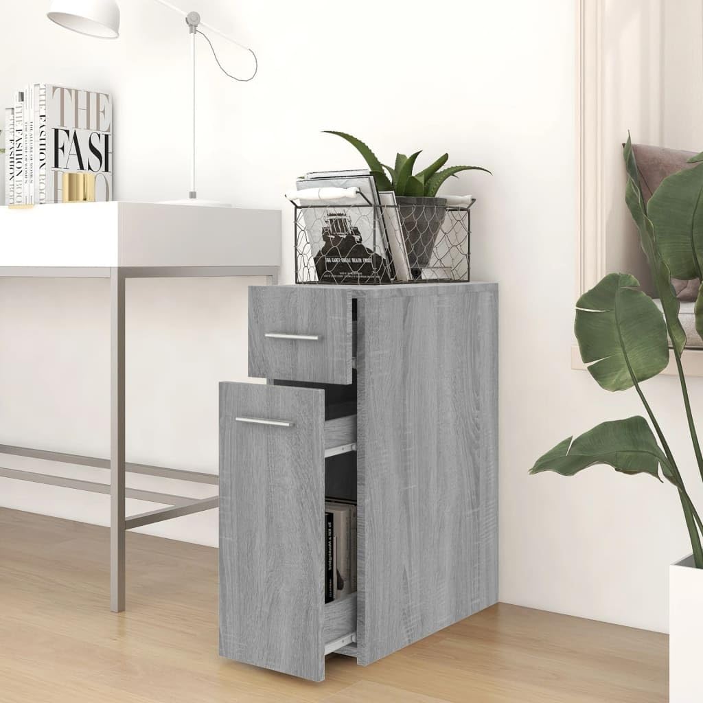 Sonoma szafka apteczna, szara, 20 x 45,5 x 60 cm, z materiału drewnopochodnego, wąska wysoka szafka z dużą ilością miejsca do przechowywania artykułów gospodarstwa domowego i żywności, łatwe