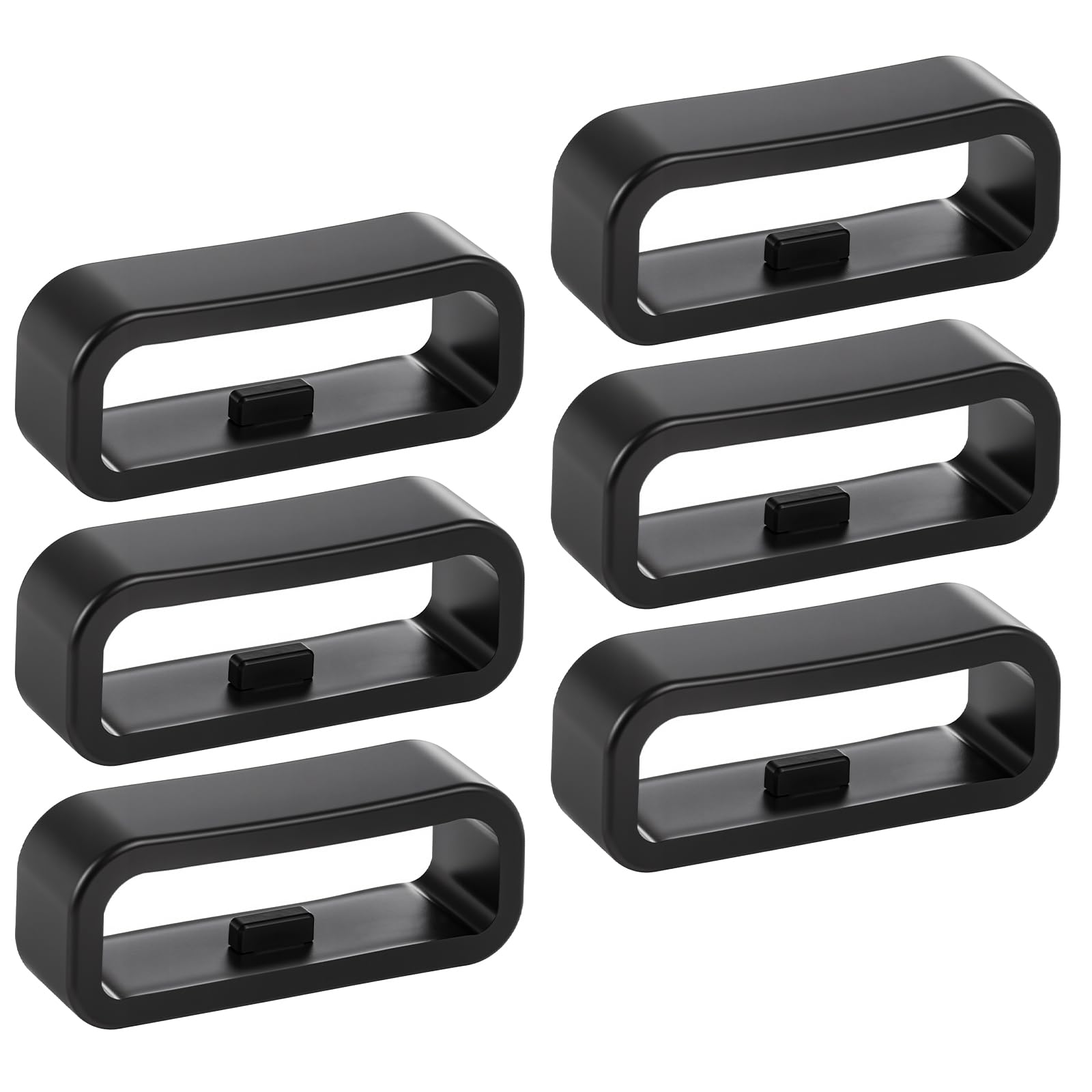 Josojoou 20Pcs Watch Band Loops Silicone Watch Strap Holder Loop Soft Watch Band Holder Keeper Retainer Fastener Ring
