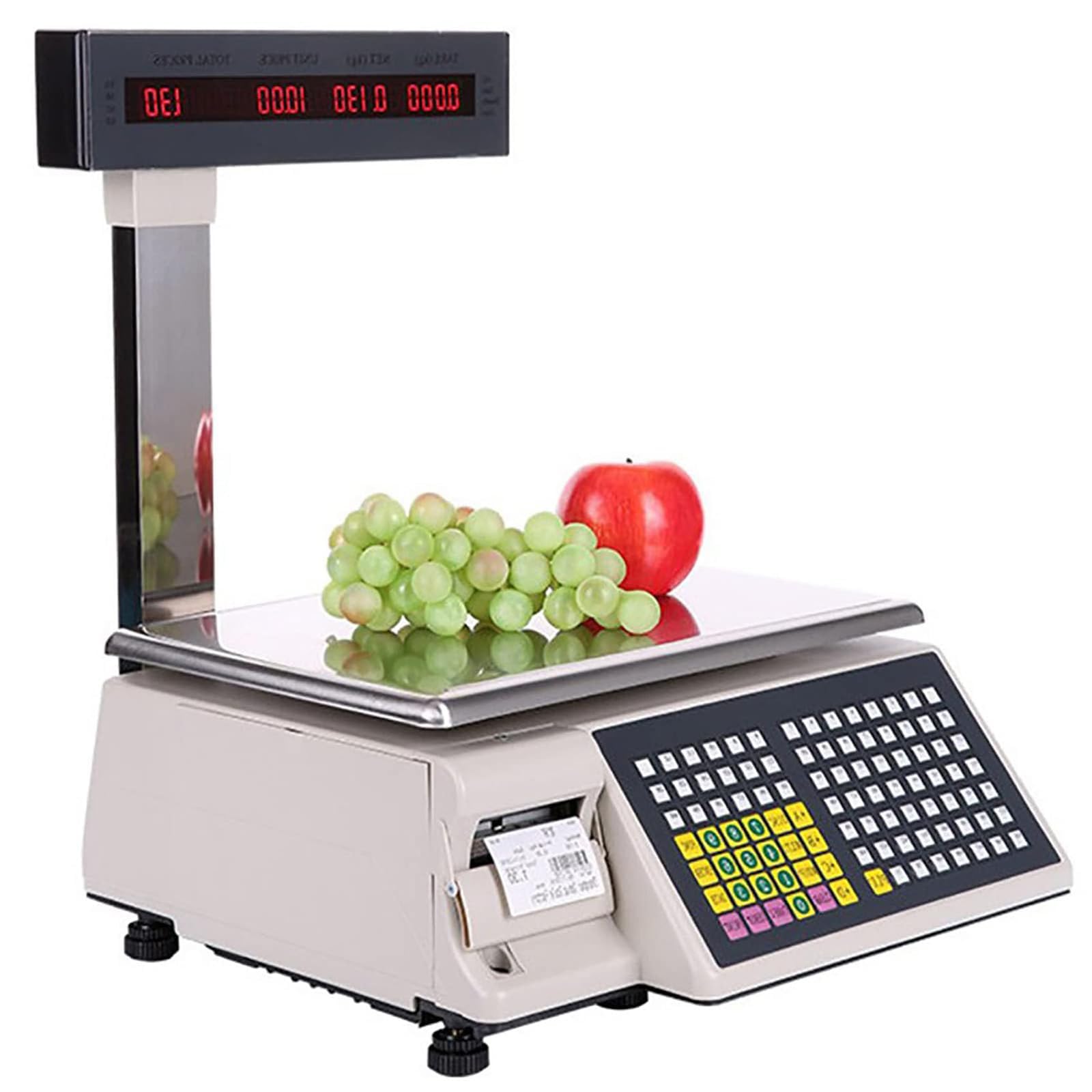 KQTYVJHW Digital Postal Scales with Barcode Scale Functionality,15kg And 30kg Capacity Price Computing, Label Printing Scale,for Accurate Weighing And Cost Calculation,Natural