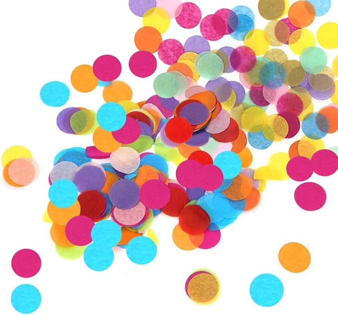 Huture Confetti Round Tissue Confetti Circle Paper Confetti