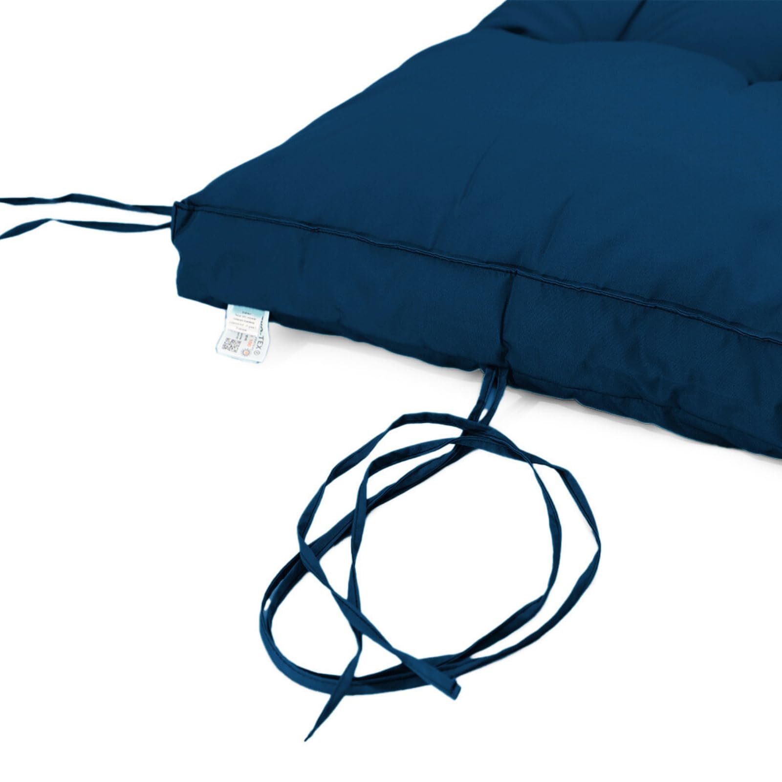 Coussin Bain de Soleil - Matelas pour transat - 185x55cm & épaisseur 12 cm - Déperlant et résistant aux UV - Bleu Pétrole - Déco Arts