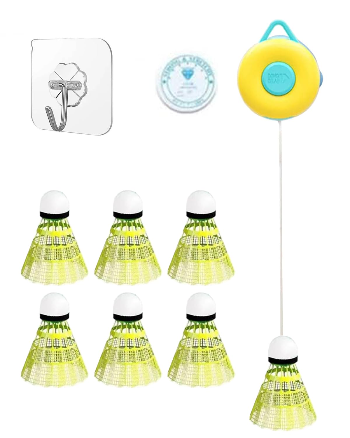 Self Practice Badminton Set Home, Badminton Self Practice for Garden, Playgrounds, adminton Courts, Living Room, Balcony, 3 Badmintons（Yellow Blue） (B0D8ZW4X4G) Amazon Price History, Amazon Price Tracker