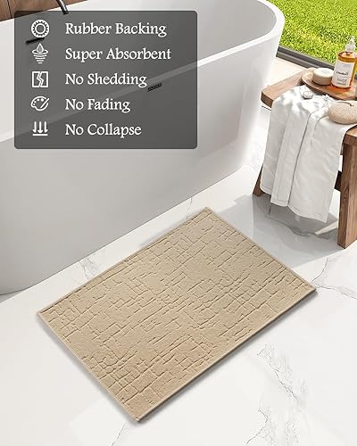Miniatura 7 de AMOAMI - Tapete de baño absorbente de secado rápido, tapetes de baño con parte trasera de goma lavable para alfombras de baño para debajo de la