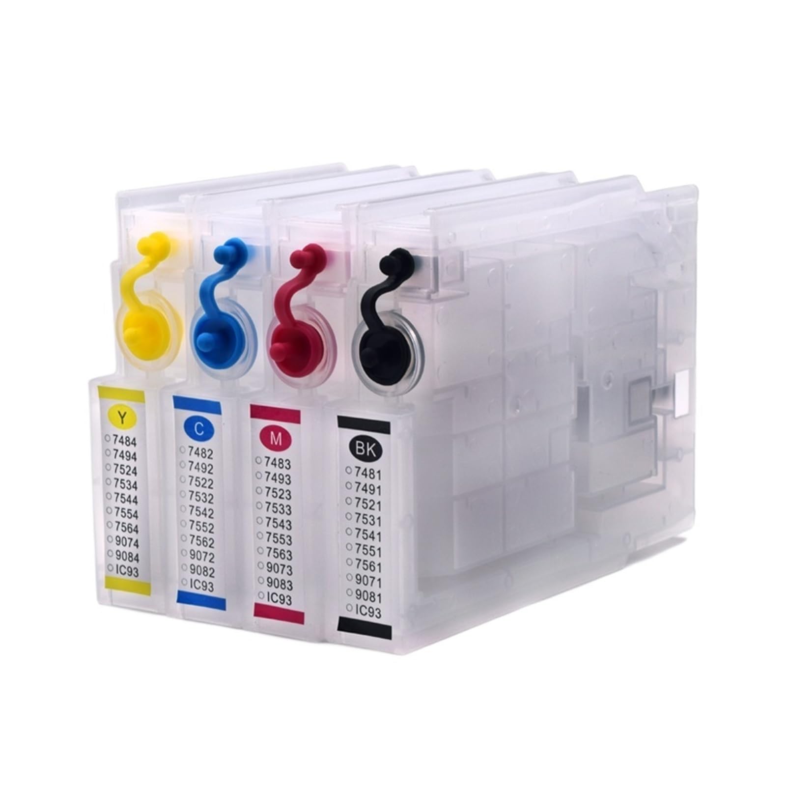 Compatible con Epson, T9071 Cartucho WF-6590 WF-6090 | Cartucho de tinta recargable T9071 T9081 748XL sin chip for WF-6590 6090 8090 8590 6530