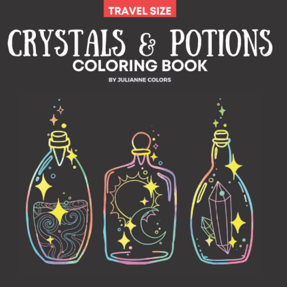 Crystals and Potions Coloring Book