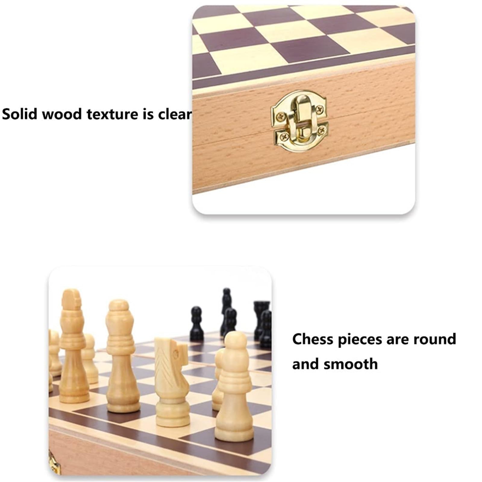 Scacchi Set di scacchi in legno pieghevoli standard vintage classici