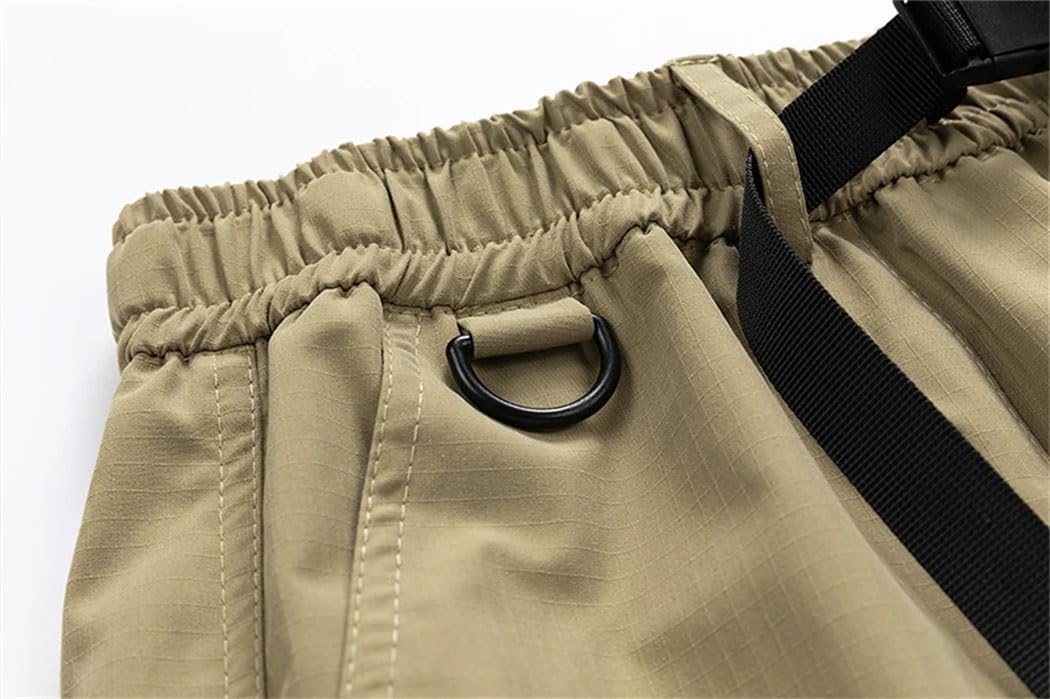 Men Hiking Shorts Outdoor Cargo Shorts Lightweight Multi-Pockets Quick Dry Knee Length Shorts
