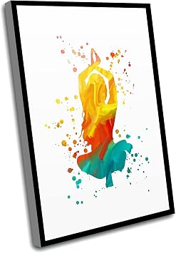 Watercolor Sports Print,Cheap Room Decor,Framed Yoga Wall Art,Yoga Poses Canvas Arts,Yoga Illustration,Gift For Yogi,Yoga Studio Decor,Yoga Girl Decorate,12x16 Inch Framed Wall Art