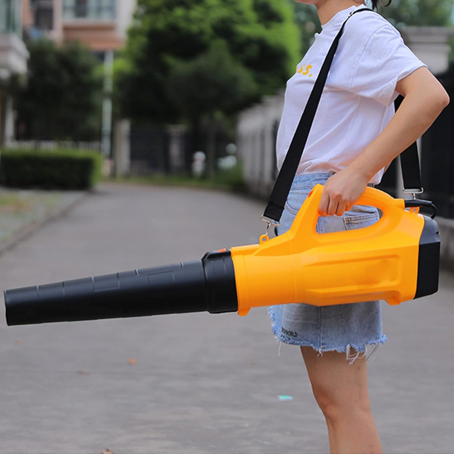 6800W Electric Handheld Leaf Blower Blower, Leaf Blower Blower for ash Cleaning and dust Blowing Industrial Leaf Blower, Electric Leaf Blower with 6-Speed Boost,20m