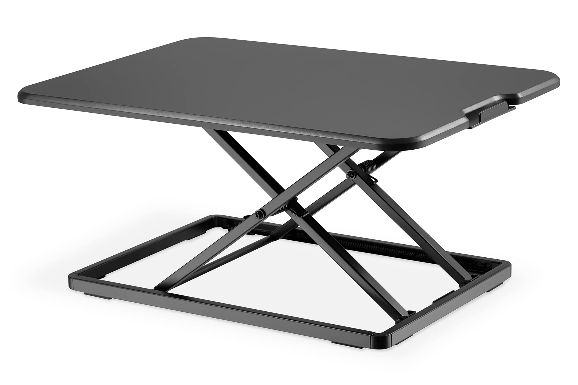 DIGITUS Ergonomischer Steh-/Sitz-Schreibtischaufsatz – Ultra-Slim, 6-fach höhenverstellbar