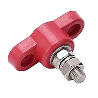 Vista 7 de M8 - Conectores de terminal de batería, resistente, ajuste universal, pernos de distribución de energía (rojo y negro), juego de 4 kit