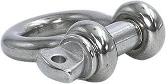 MarineNow US Type 316 Stainless Steel Bow Shackle with Over Size Screw Pin for Anchor, Towing, Off Road Recovery