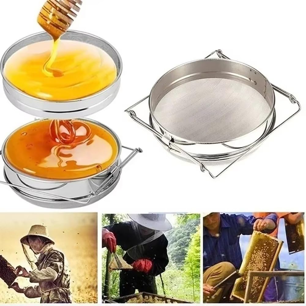 Double Layer Honey Filter Stainless Steel Beekeeping Supplies Honey Strainer Kit for Apiary