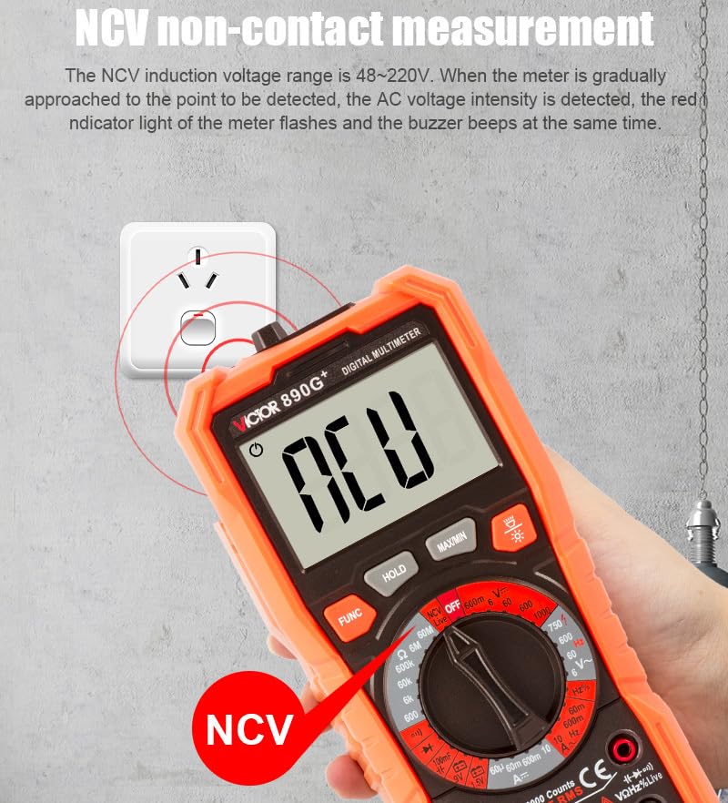 Image of Victor /RuoShui 890H+ /890G+ multimeter Tester Voltage Current Resistance capacitance 1000a Tester(Victor 890H+)