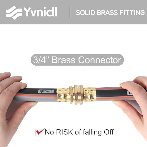 Miniatura 6 de Manguera de jardín de 50 pies 58, manguera de agua de goma resistente, manguera flexible híbrida duradera, manguera ligera sin torceduras para patio