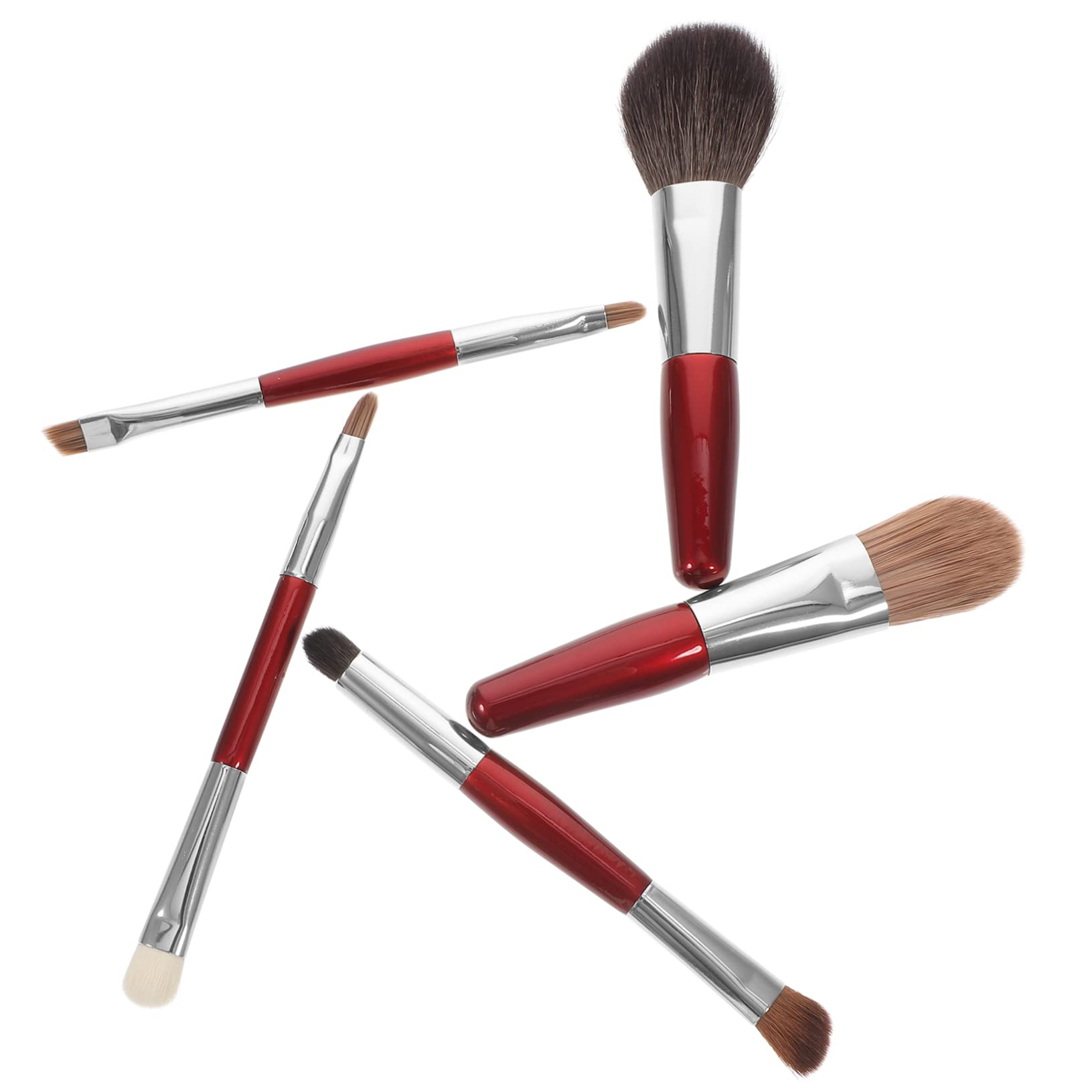 FRCOLOR 3sätze Pinselset Für Frauen Teiliges Tragbares Makeup Doppelköpfigen Pinseln Und Kosmetiktasche Für Blush Kontur Und Nasenschattierung Hochwertige Weiche Borsten Für Perfektes