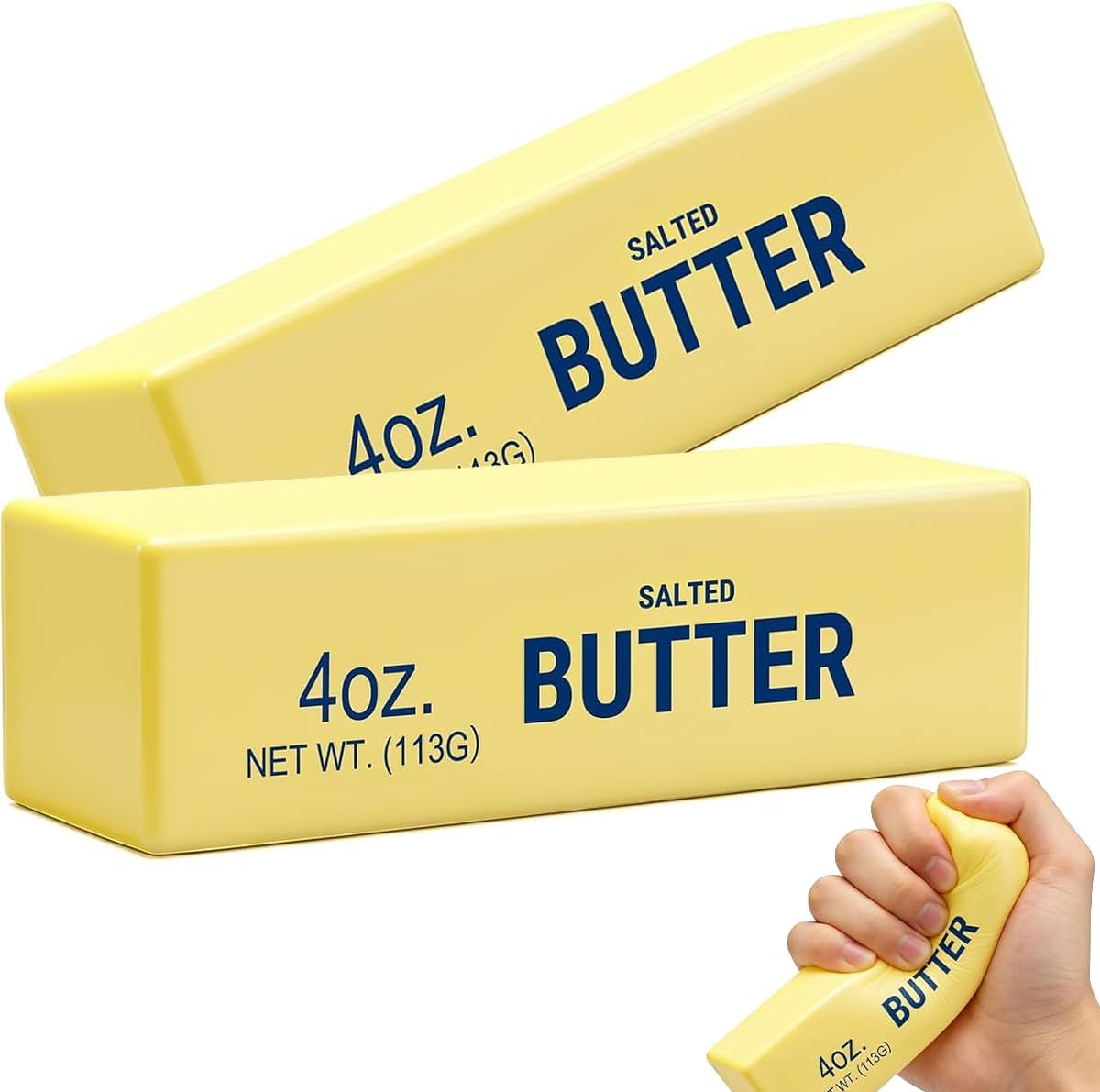 2pcs Slow Rising Dumpling Squishy Butter Squeeze Toys Pack, Soft and Stretchy Sensory Fidget Toys for Anxiety and Stress Relief, Party Favors
