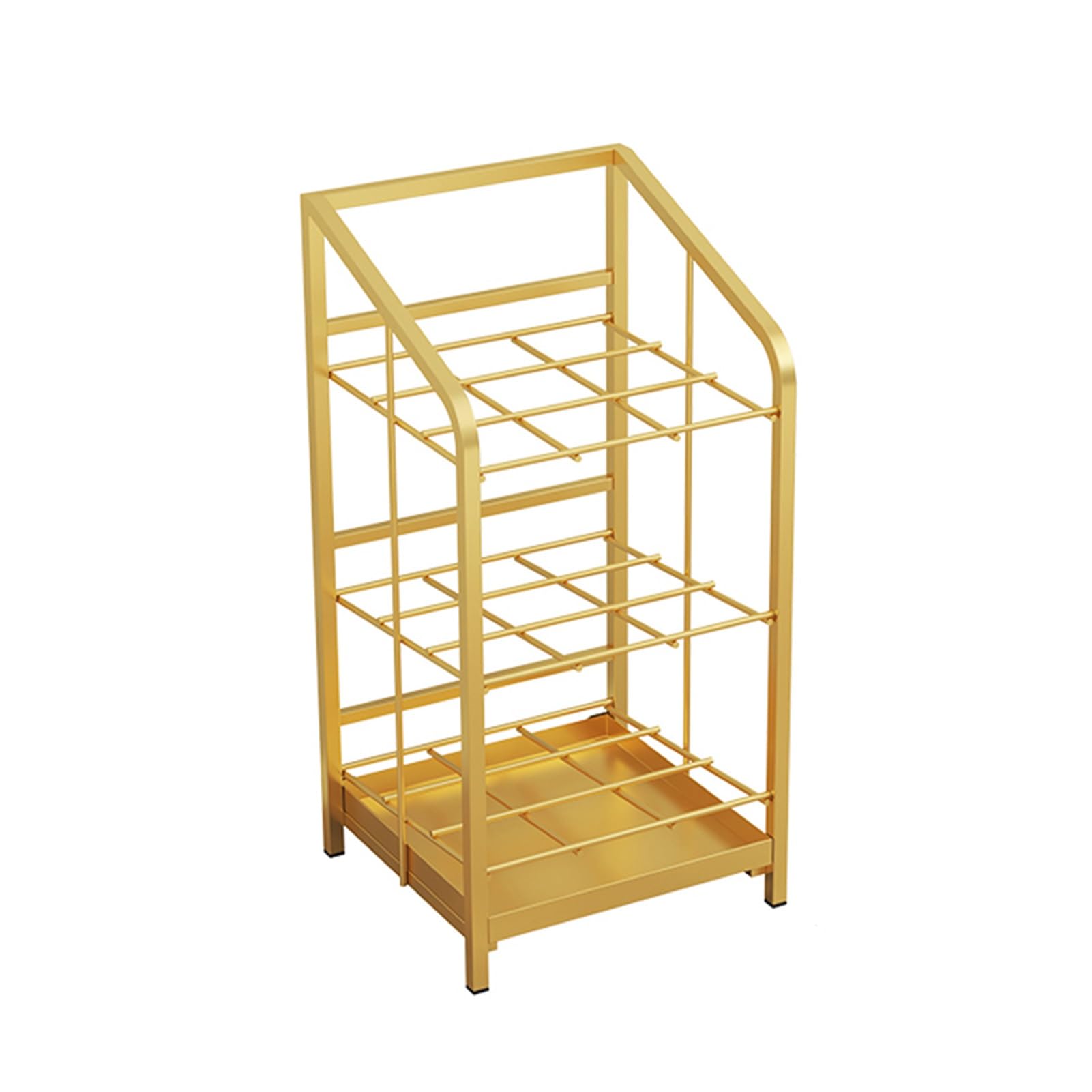 Porte-parapluie support de cannes organiseur rangement intérieur 3 4 niveaux avec bac amovible