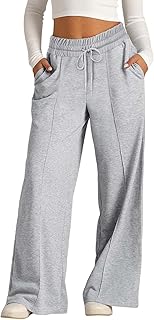 Pantalones deportivos de pierna recta para niñas, cintura elástica alta, color sólido, pantalones holgados con bolsillo, pantalones casuales para la escuela, atléticos, deportivos