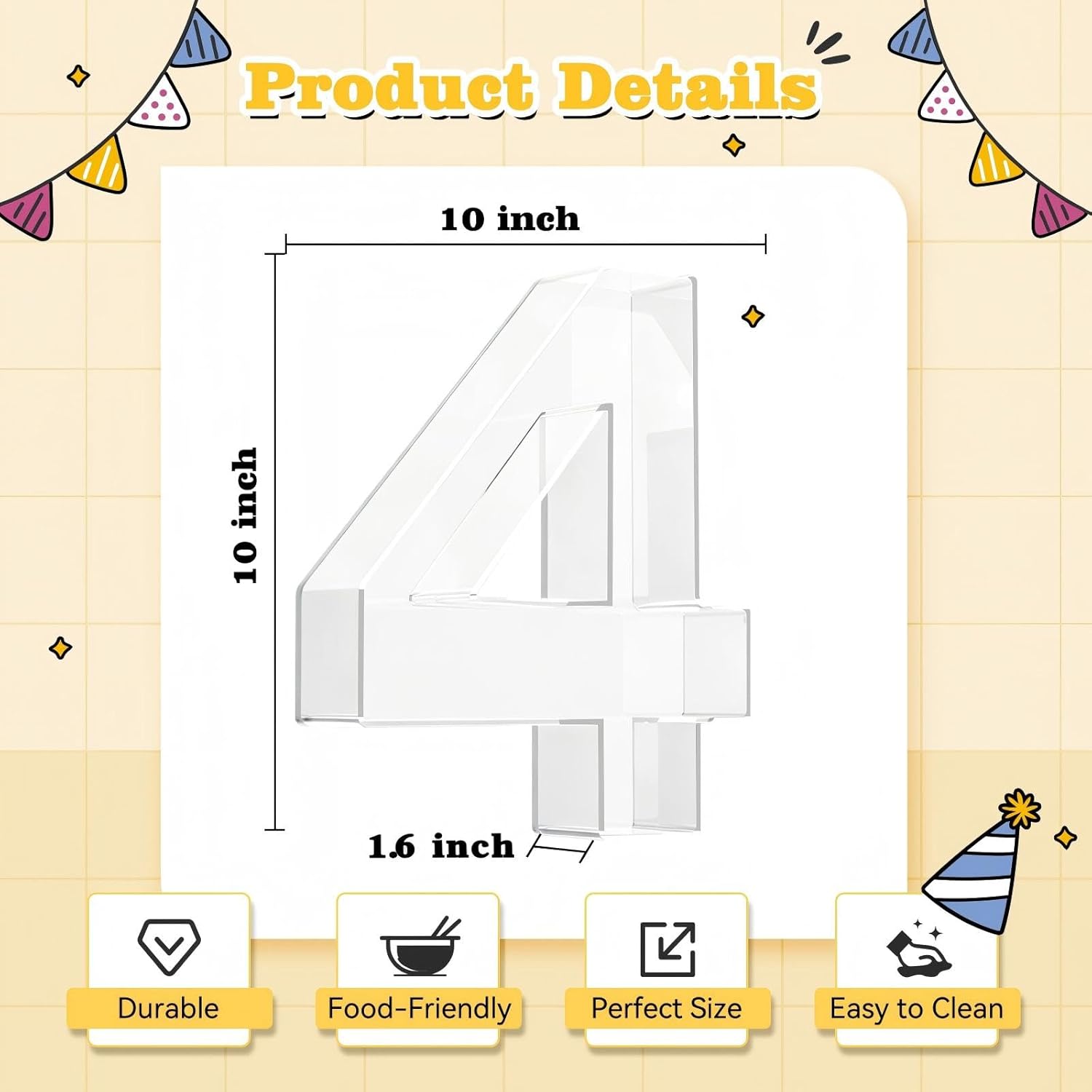 Ledido 10’’ Acrylic Number Charcuterie Board Box, Reusable Fillable Serving Tray for Candy Cake Fruit Snack, Easy-Clean Acrylic Charcuterie Tray for Birthday Anniversary Party Decorations, Number 40