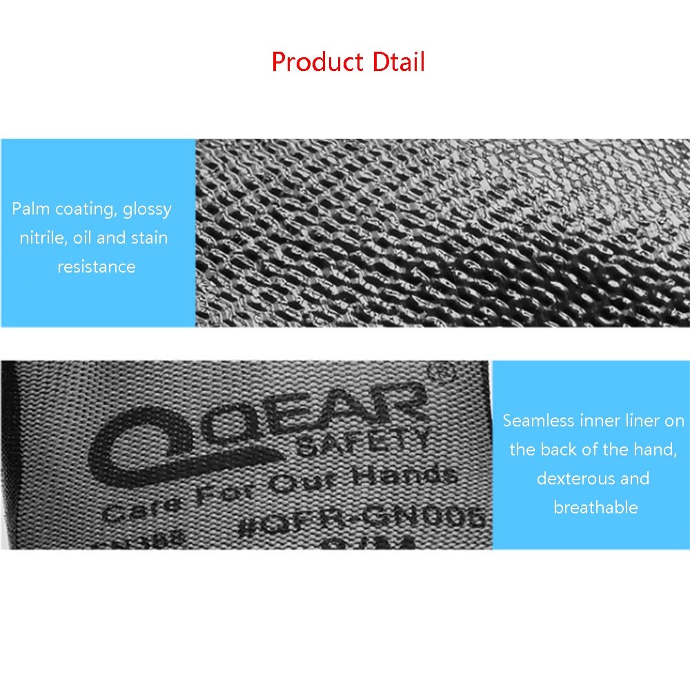 Guantes De Protección Multifuncionales, Guantes De Trabajo Recubiertos De Nitrilo, Agarre Firme, Guantes De Jardinería For Hombres Y Mujeres (Color : Black, Size : L)