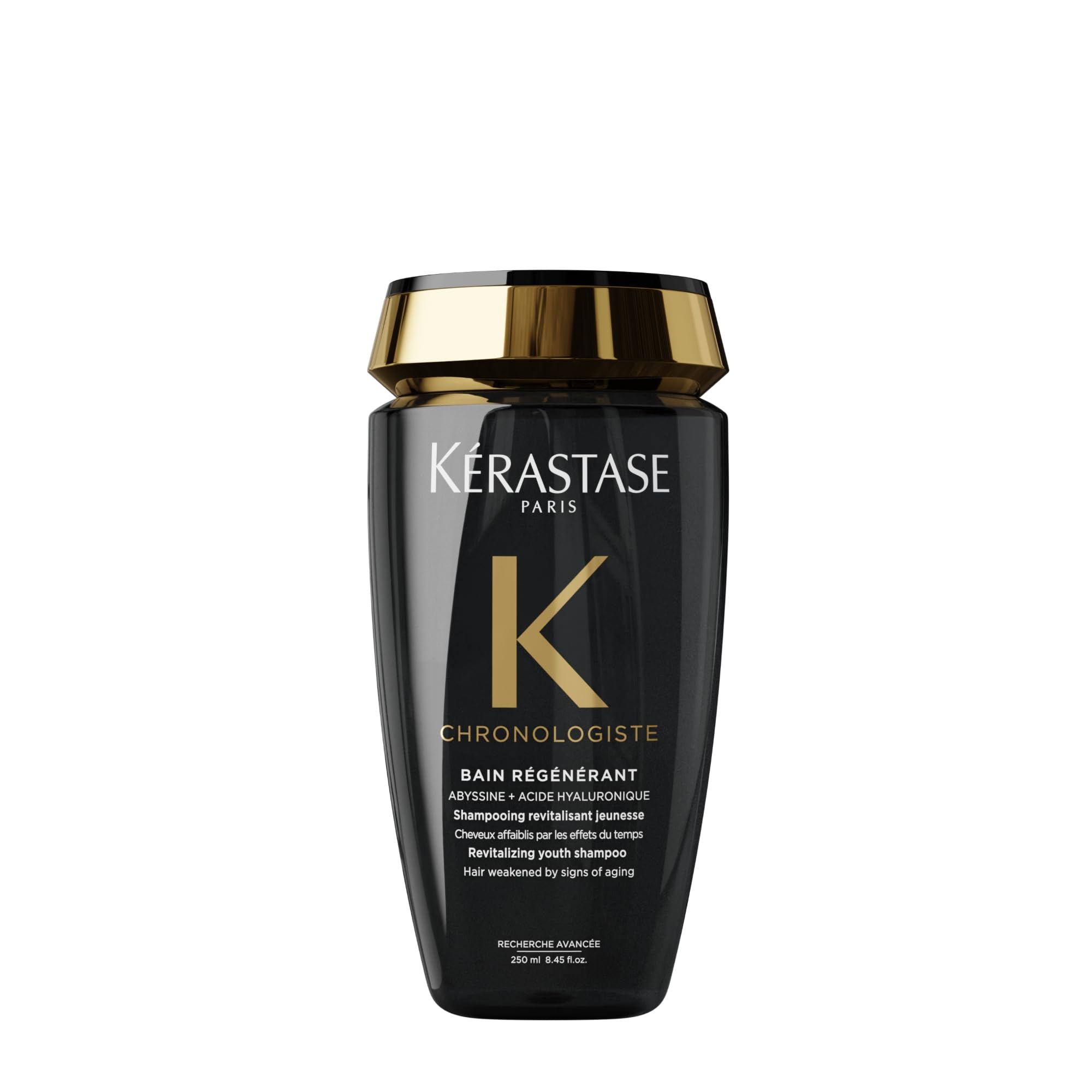 KÉRASTASE Chronologiste Bain Régénérant Shampoo - Revitalizing Shampoo For Weakened Hair, Anti-Aging, Hydrating & Smoothing, Infused with Hyaluronic Acid & Abyssine, For All Hair Types