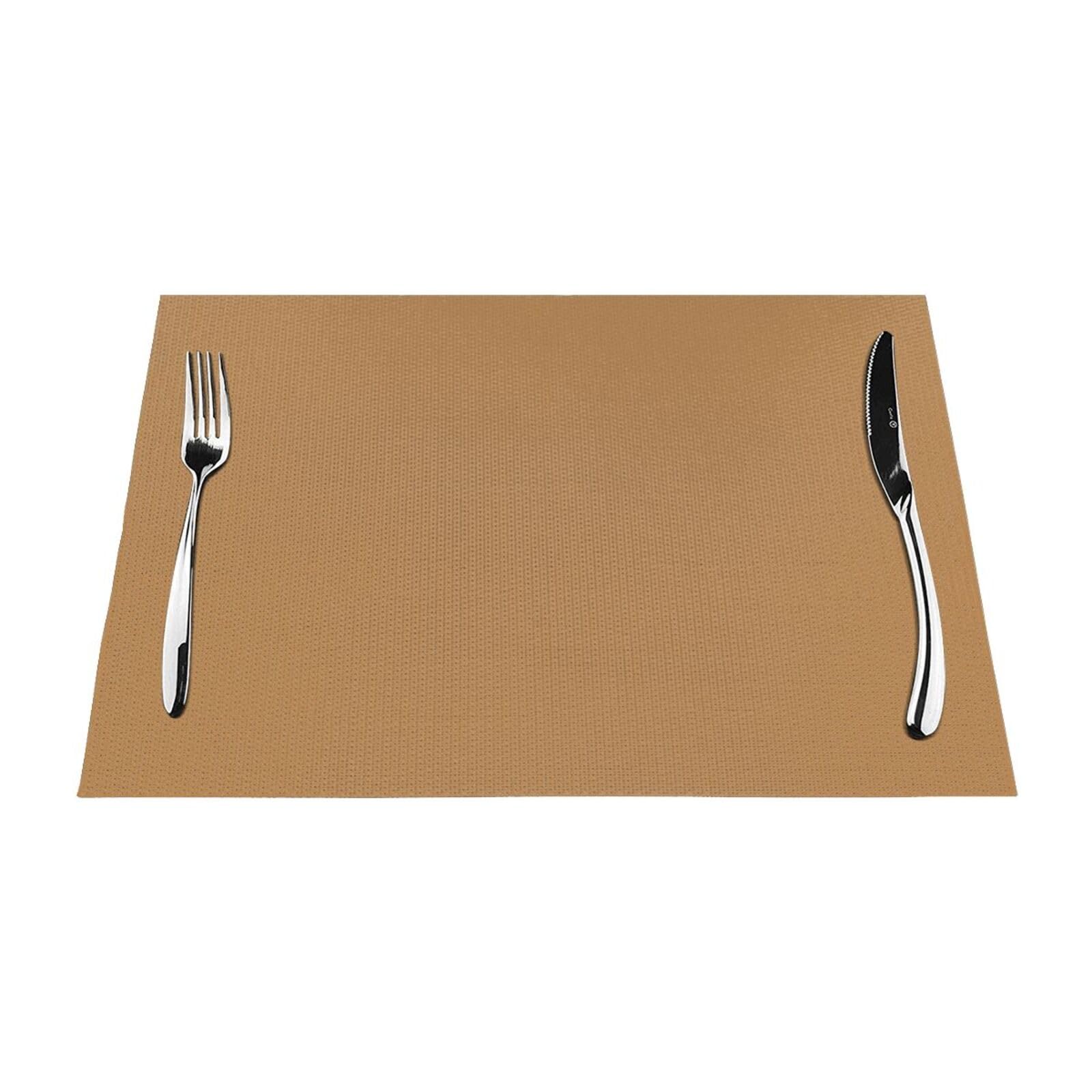 Sets de table tissés rectangulaires marron imprimé lot de 6 napperons de table chic